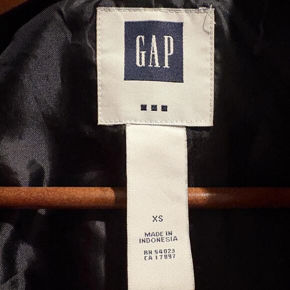 Gap Coat Womens XS Red Wool Blend Peacoat Double‎ Breasted Lined Pockets Short - Picture 2 of 12